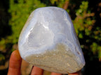 Polished Blue Lace Agate Standing Display Pieces x 4 From Nsanje, Malawi - Toprock Gemstones and Minerals 