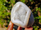 Polished Blue Lace Agate Standing Display Pieces x 4 From Nsanje, Malawi - Toprock Gemstones and Minerals 