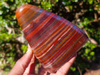 Polished Banded Tiger Iron Standing Display Pieces x 2 From South Africa - Toprock Gemstones and Minerals 