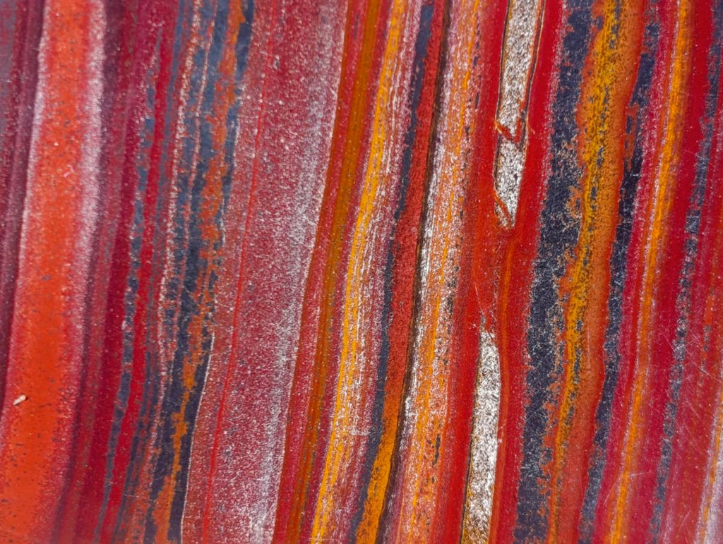 Polished Banded Tiger Iron Standing Display Pieces x 2 From South Africa - Toprock Gemstones and Minerals 