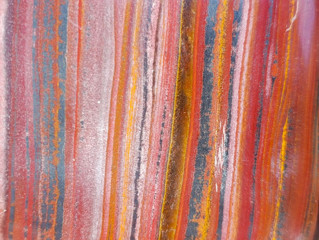 Polished Banded Tiger Iron Standing Display Pieces x 2 From South Africa - Toprock Gemstones and Minerals 