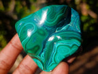 Polished Flower Banded Malachite Free Forms x 12 From Congo - Toprock Gemstones and Minerals 