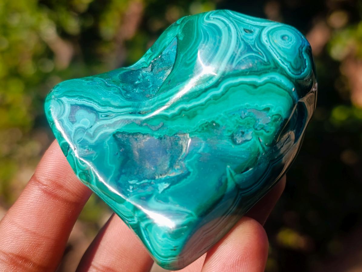 Polished Flower Banded Malachite Free Forms x 12 From Congo - Toprock Gemstones and Minerals 