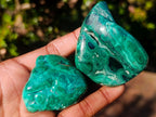 Polished Flower Banded Malachite Free Forms x 12 From Congo - Toprock Gemstones and Minerals 