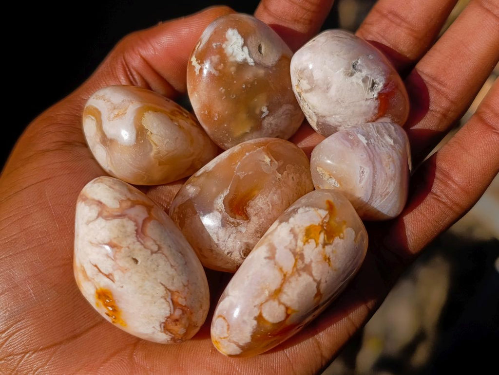 Polished Small Flower Agate Free Forms x 70 From Antsahalova, Madagascar - Toprock Gemstones and Minerals 