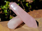 Polished Double Terminated Gemmy Rose Quartz Crystals x 12 From Madagascar - Toprock Gemstones and Minerals 