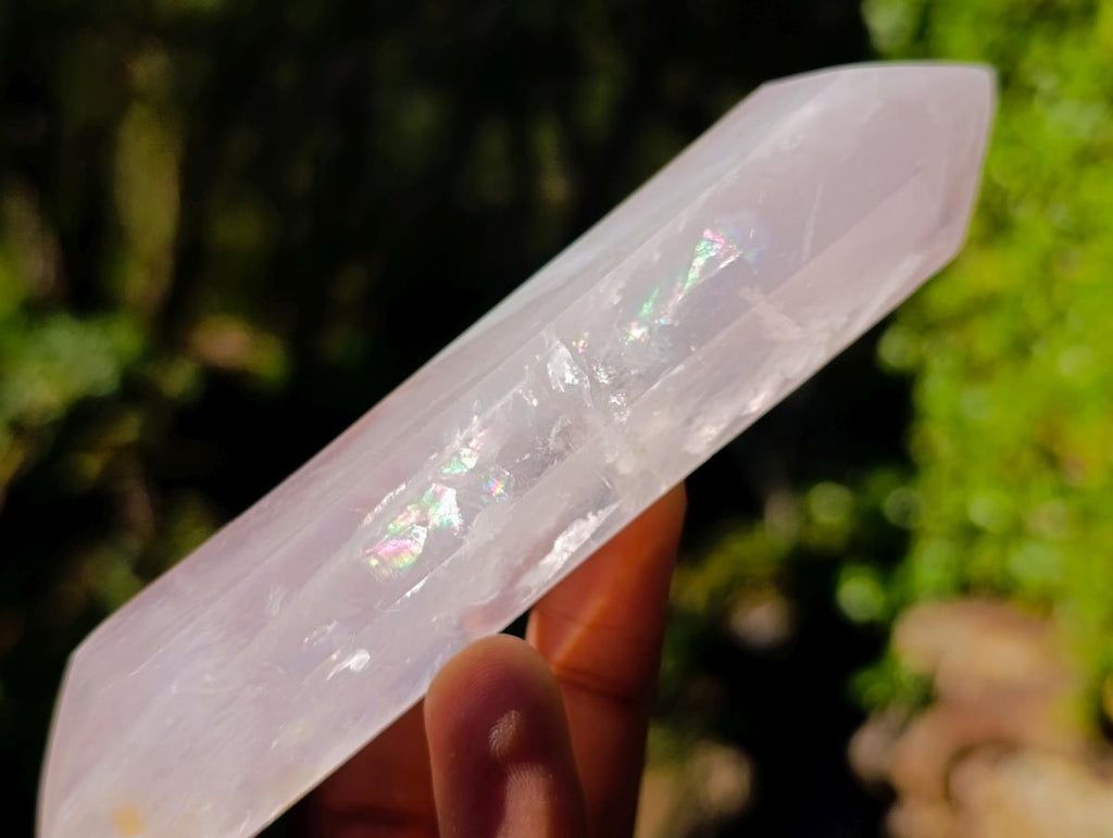 Polished Double Terminated Gemmy Rose Quartz Crystals x 12 From Madagascar - Toprock Gemstones and Minerals 