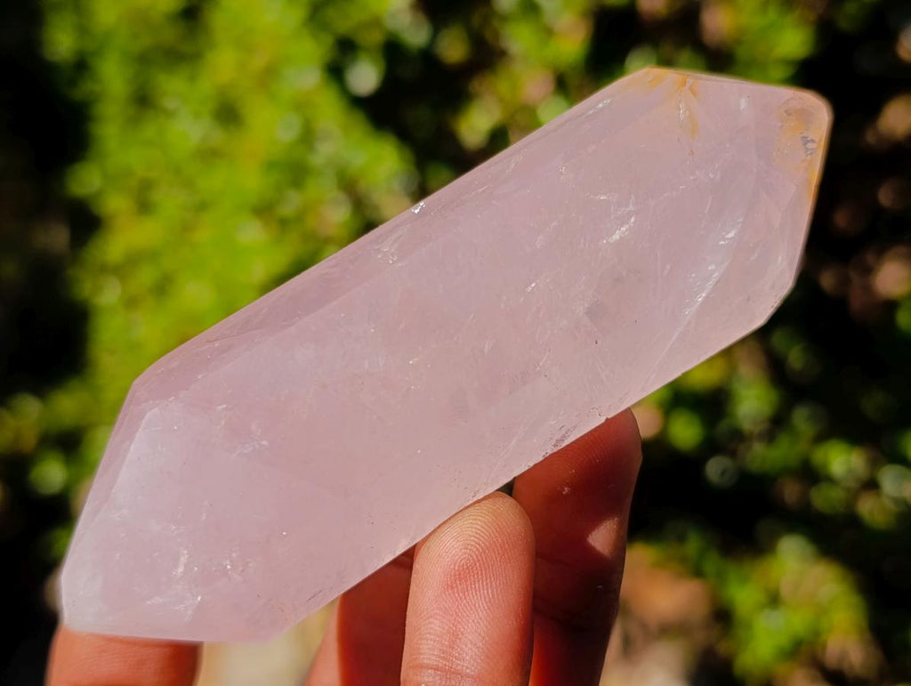 Polished Double Terminated Gemmy Rose Quartz Crystals x 12 From Madagascar - Toprock Gemstones and Minerals 