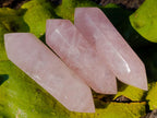 Polished Double Terminated Gemmy Rose Quartz Crystals x 12 From Madagascar - Toprock Gemstones and Minerals 