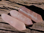 Polished Double Terminated Gemmy Rose Quartz Crystals x 12 From Madagascar - Toprock Gemstones and Minerals 