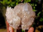 Natural Cascading White Phantom Smokey Luena Quartz Clusters x 6 From Luena, Congo