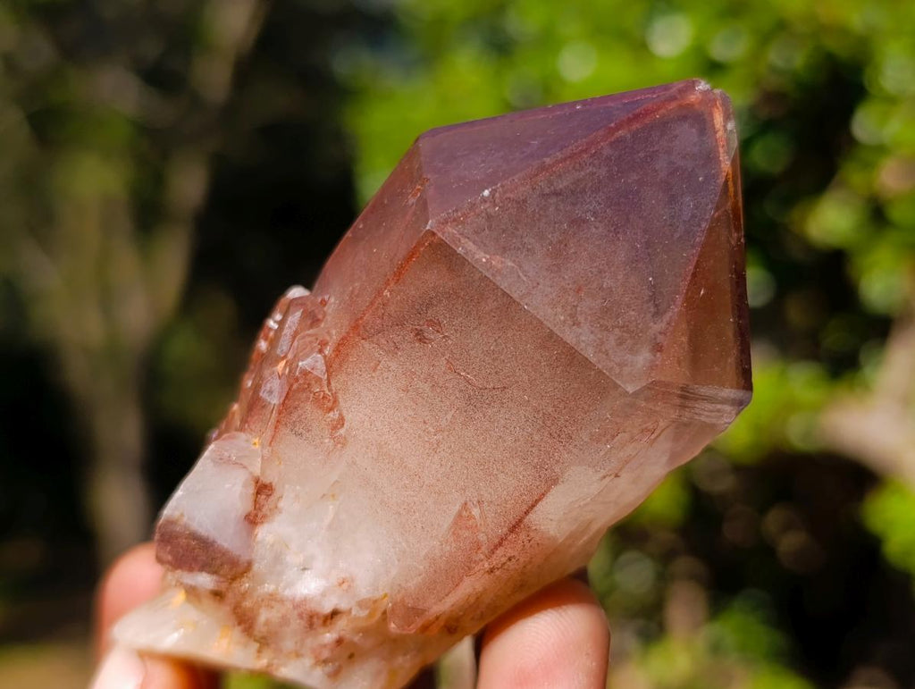 Natural Red Hematoid Quartz Crystal Clusters x 4 From Karoi, Zimbabwe