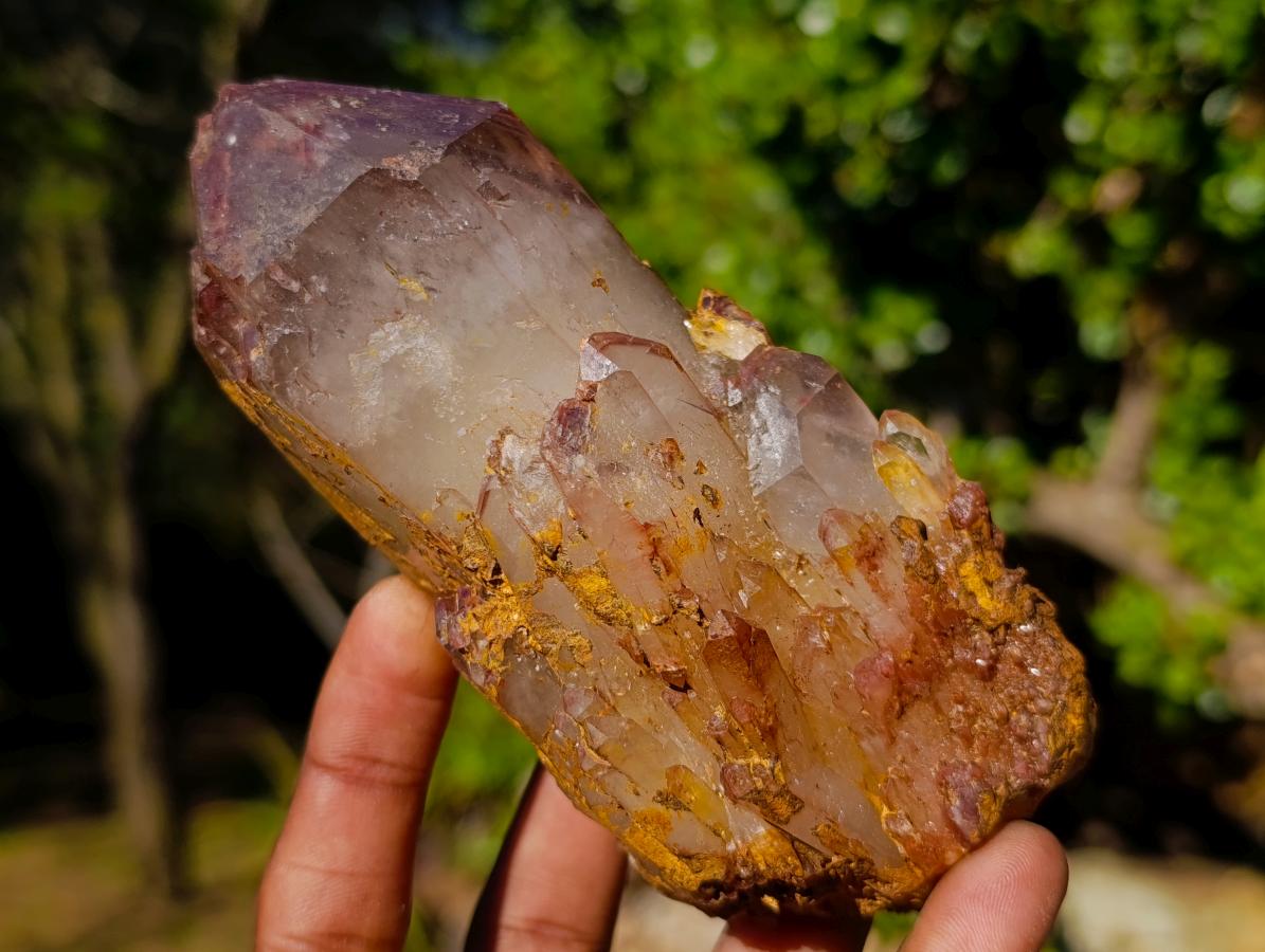 Natural Red Hematoid Quartz Crystal Clusters x 4 From Karoi, Zimbabwe