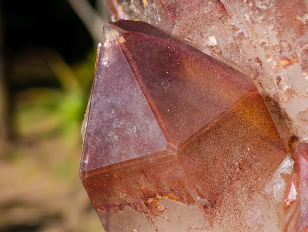 Natural Red Hematoid Quartz Crystal Clusters x 4 From Karoi, Zimbabwe