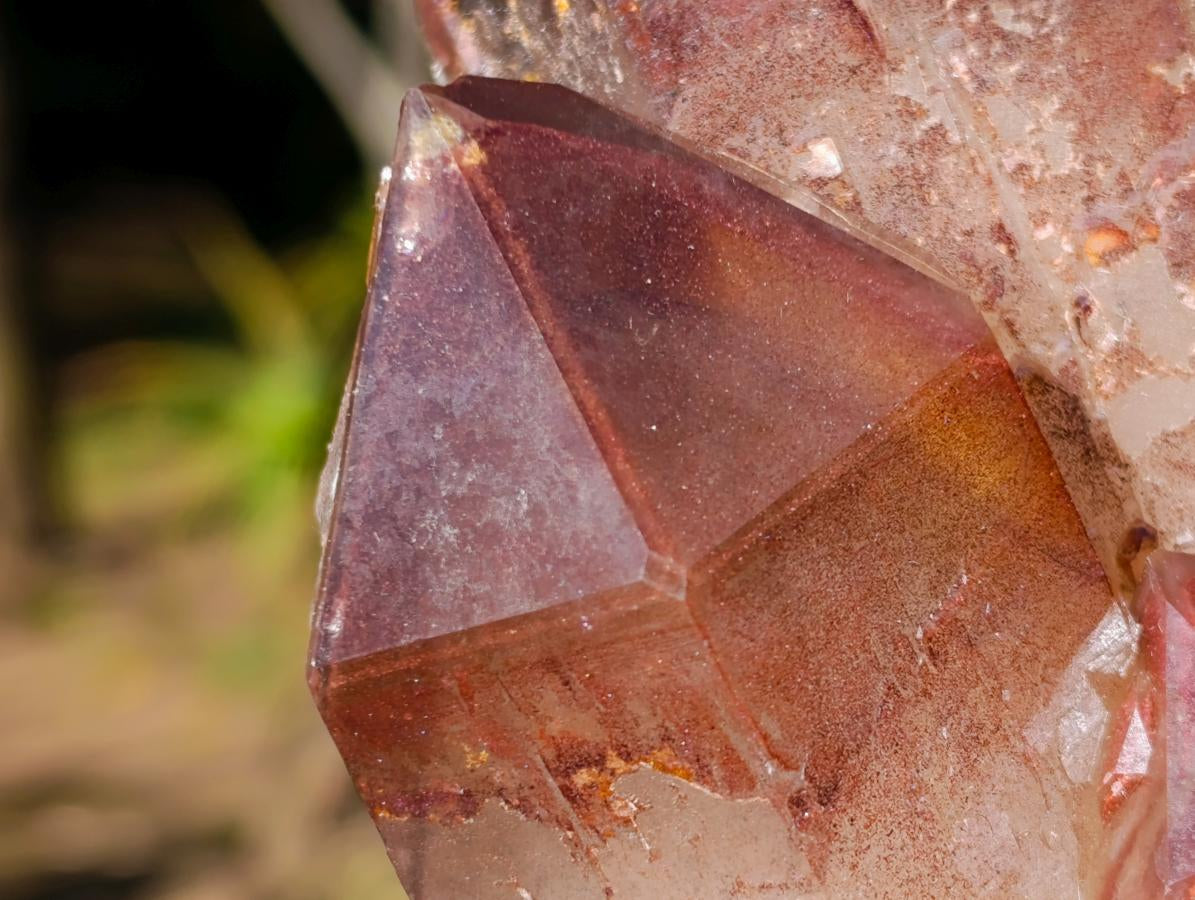 Natural Red Hematoid Quartz Crystal Clusters x 4 From Karoi, Zimbabwe