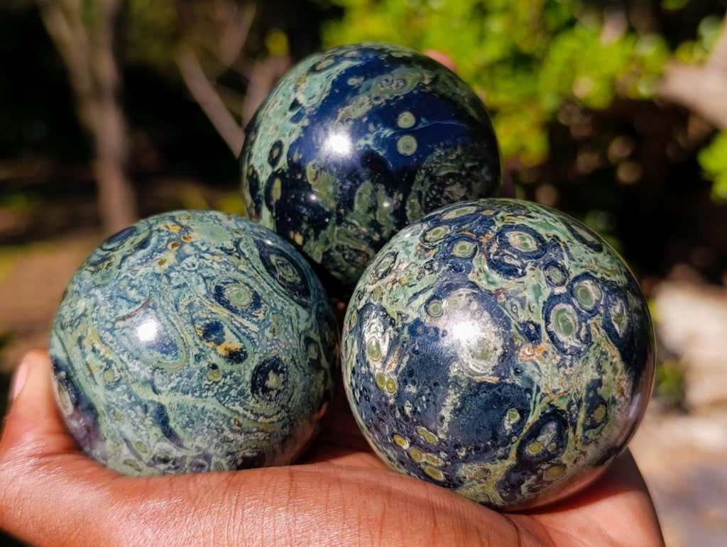 Polished Stromatolite Spheres x 6 From Katsepy, Madagascar