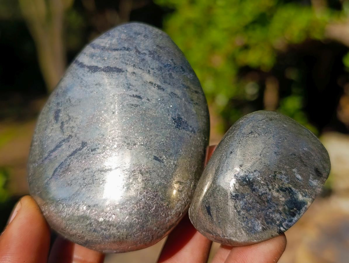 Polished Basalt Pharaoh Stone Free Forms x 12 From Iron Duke Mine, Zimbabwe - Toprock Gemstones and Minerals 