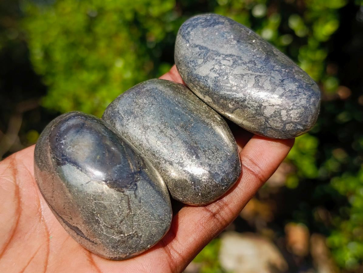 Polished Basalt Pharaoh Stone Free Forms x 12 From Iron Duke Mine, Zimbabwe - Toprock Gemstones and Minerals 