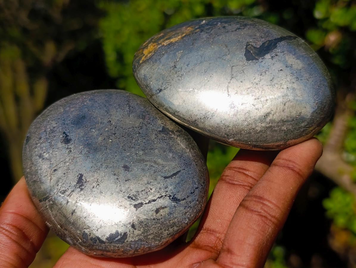 Polished Basalt Pharaoh Stone Free Forms x 12 From Iron Duke Mine, Zimbabwe - Toprock Gemstones and Minerals 