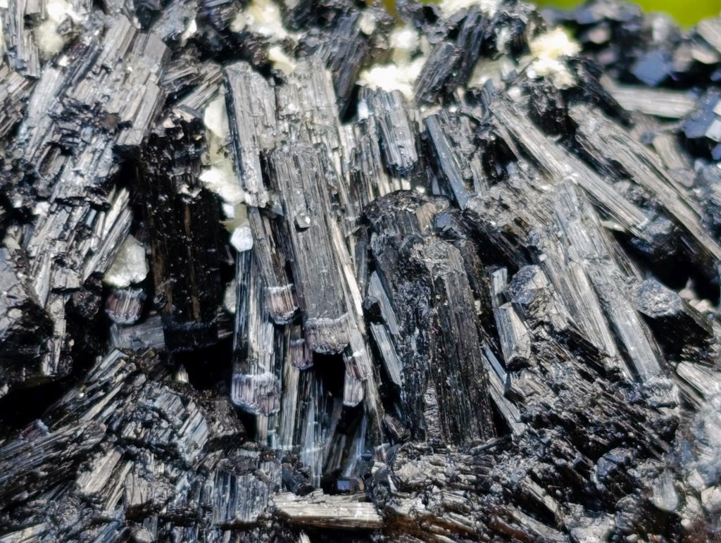 Natural Schorl Black Tourmaline Cluster Specimens with Muscovite Mica x 6 From Erongo, Namibia