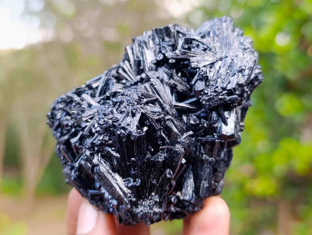 Natural Schorl Black Tourmaline Cluster Specimens with Muscovite Mica x 6 From Erongo, Namibia