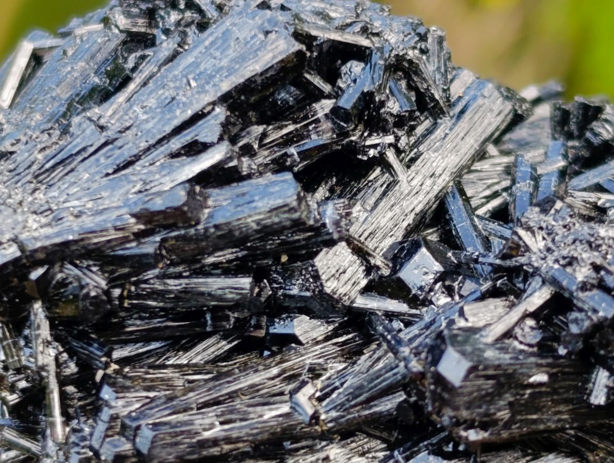 Natural Schorl Black Tourmaline Cluster Specimens with Muscovite Mica x 6 From Erongo, Namibia