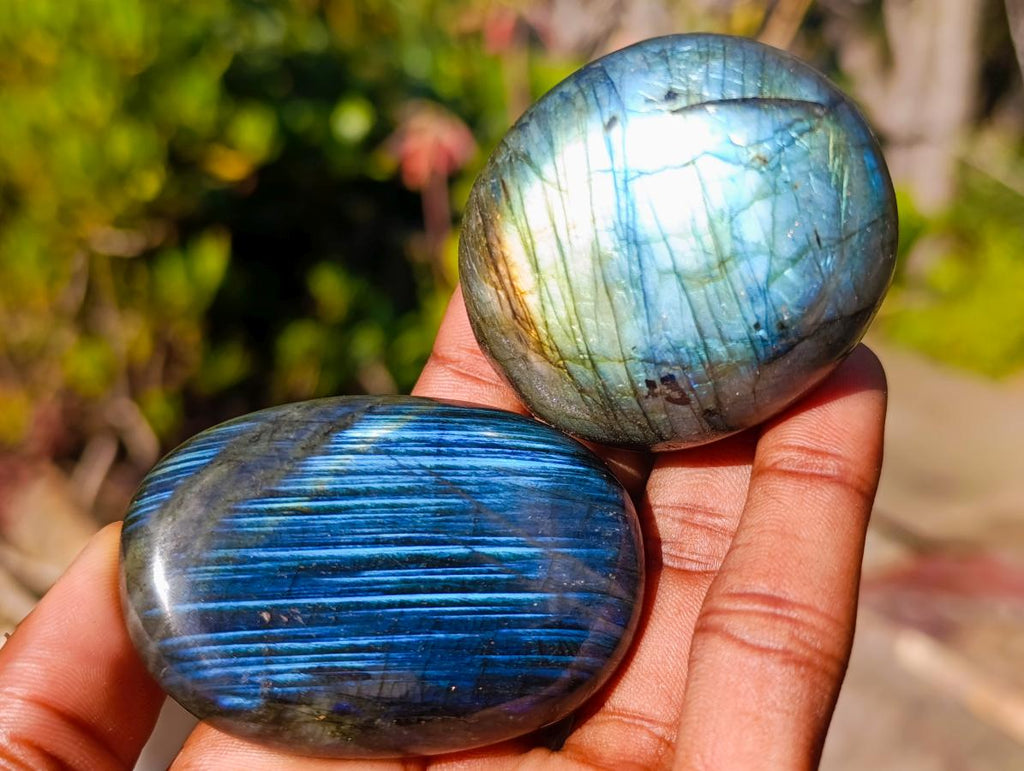 Polished Labradorite Palm Stones x 20 From Madagascar
