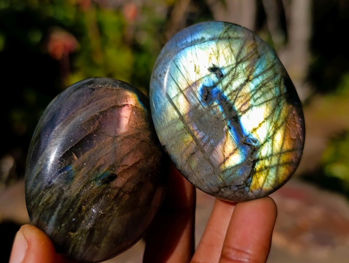 Polished Labradorite Palm Stones x 20 From Madagascar