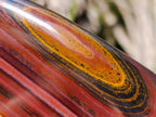 Polished Banded Tiger Iron Stone Standing Display Pieces x 2 From Prieska, South Africa