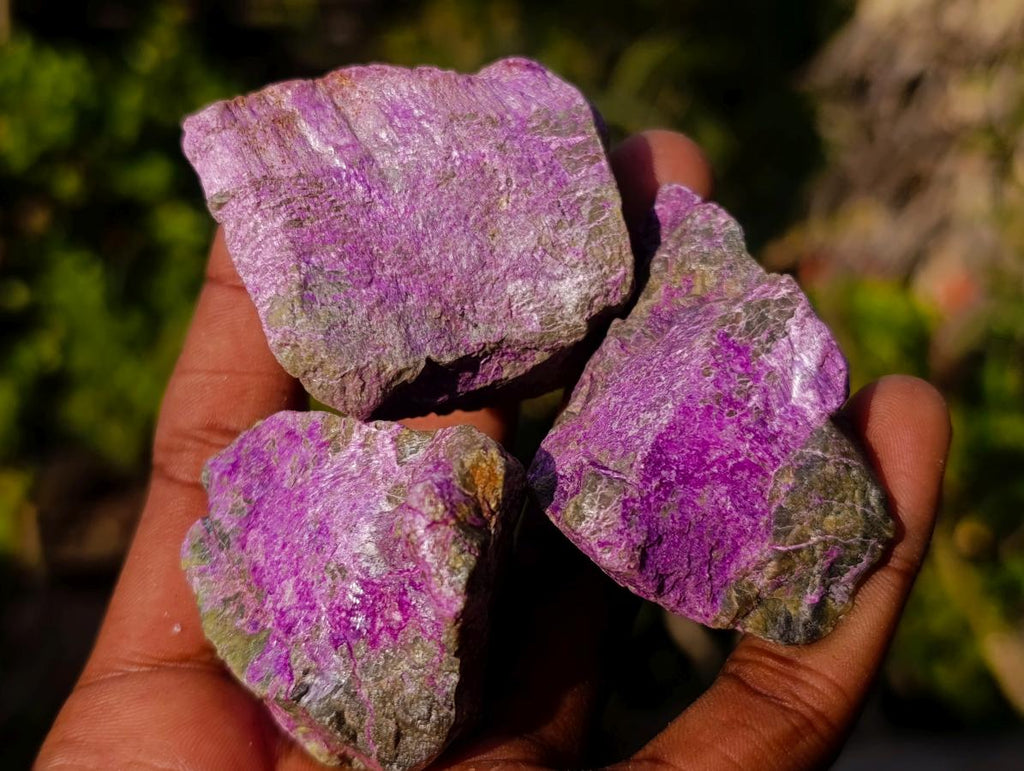 Natural Small Cobbed Stichtite Specimens x 35 From Barberton, South Africa - Toprock Gemstones and Minerals 