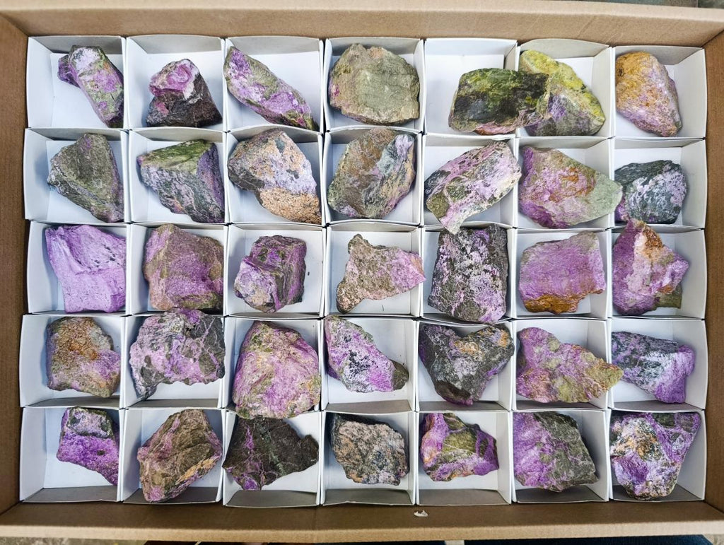Natural Small Cobbed Stichtite Specimens x 35 From Barberton, South Africa - Toprock Gemstones and Minerals 