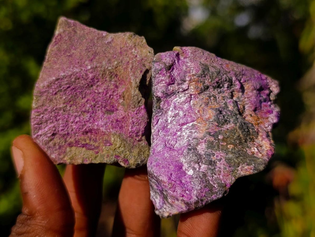 Natural Small Cobbed Stichtite Specimens x 35 From Barberton, South Africa - Toprock Gemstones and Minerals 