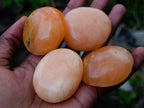 Polished Orange Twist Calcite Galets x 28 From Maevantanana, Madagascar - Toprock Gemstones and Minerals 
