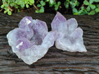Natural Jacaranda Amethyst Clusters x 2 From Mumbwa, Zambia - Toprock Gemstones and Minerals 