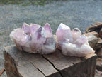 Natural Jacaranda Amethyst Clusters x 2 From Mumbwa, Zambia - Toprock Gemstones and Minerals 