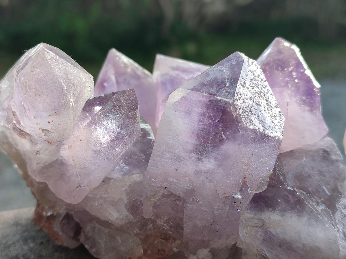 Natural Jacaranda Amethyst Clusters x 2 From Mumbwa, Zambia - Toprock Gemstones and Minerals 
