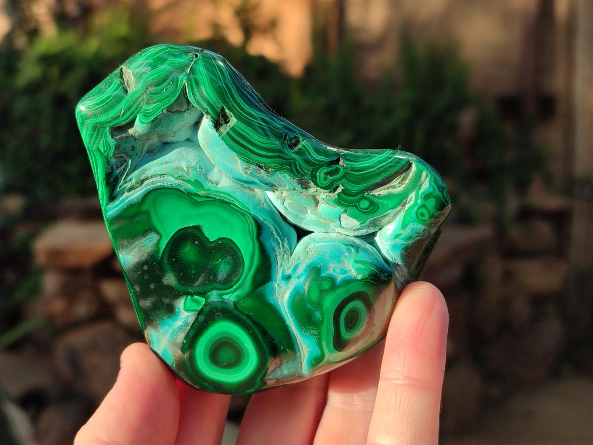 Polished Malacolla Free Forms x 4 From Kulukuluku, Congo - Toprock Gemstones and Minerals 