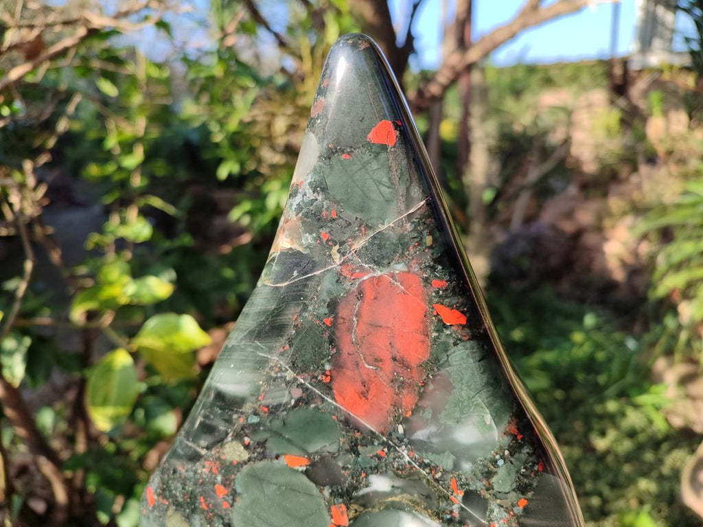 Polished Large Bloodstone Standing Display Piece x 1 From Swaziland - Toprock Gemstones and Minerals 