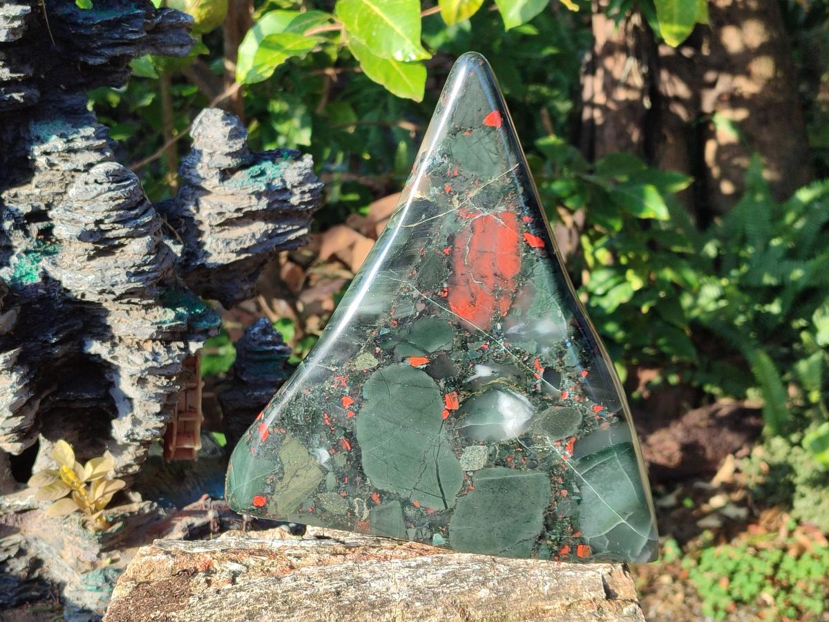 Polished Large Bloodstone Standing Display Piece x 1 From Swaziland - Toprock Gemstones and Minerals 