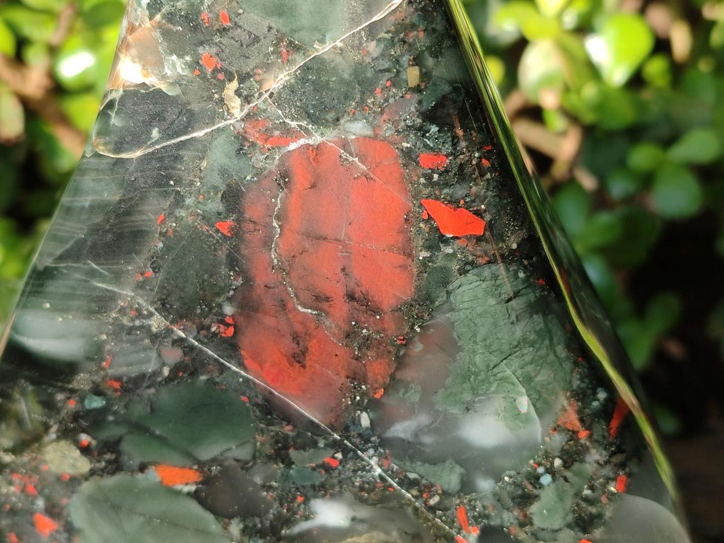 Polished Large Bloodstone Standing Display Piece x 1 From Swaziland - Toprock Gemstones and Minerals 