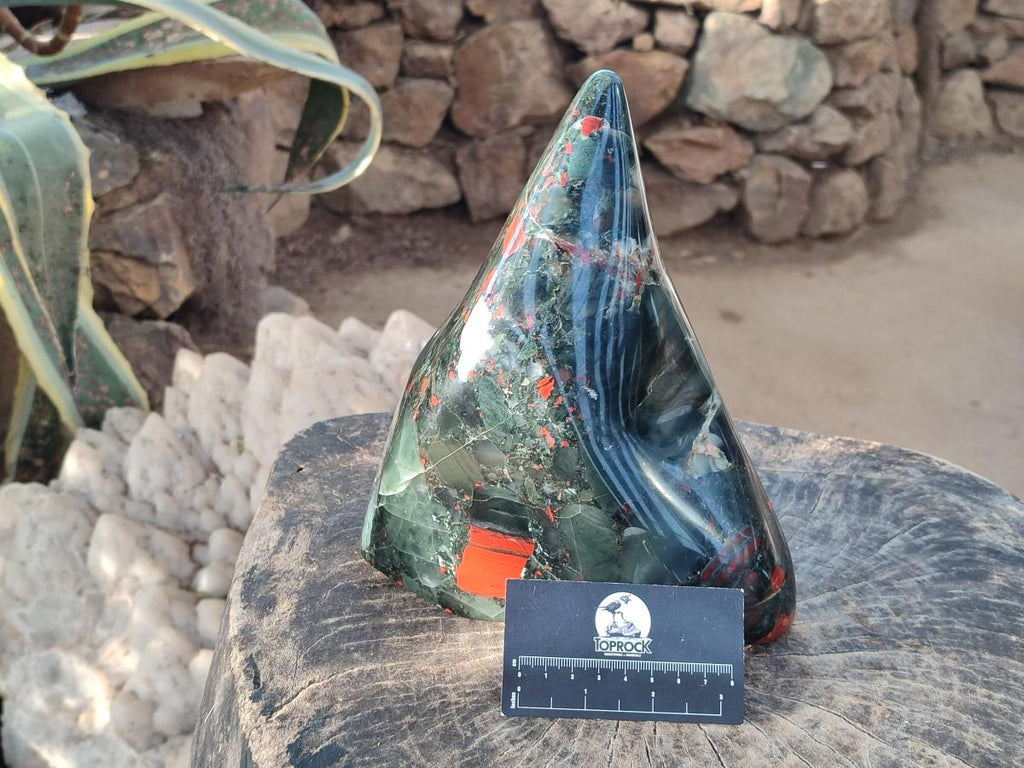 Polished Large Bloodstone Standing Display Piece x 1 From Swaziland - Toprock Gemstones and Minerals 