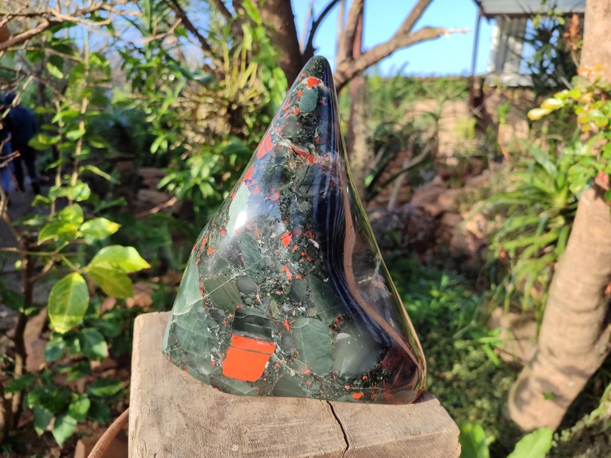 Polished Large Bloodstone Standing Display Piece x 1 From Swaziland - Toprock Gemstones and Minerals 
