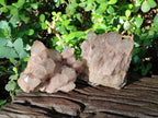 Natural Cascading White Phantom Smokey Luena Quartz Clusters x 2 From Luena, Congo - Toprock Gemstones and Minerals 
