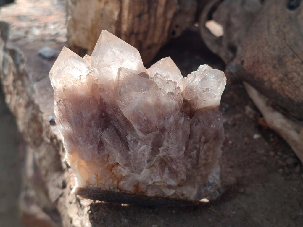 Natural Cascading White Phantom Smokey Luena Quartz Clusters x 2 From Luena, Congo - Toprock Gemstones and Minerals 