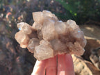 Natural Cascading White Phantom Smokey Luena Quartz Clusters x 2 From Luena, Congo - Toprock Gemstones and Minerals 