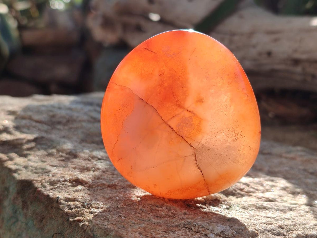 Polished Carnelian Agate Gemstone Palm Stones x 16 From Madagascar - Toprock Gemstones and Minerals 