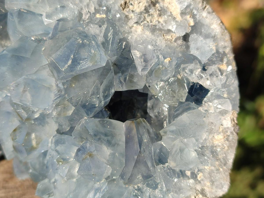 Natural Large Blue Celestite Geode Specimen x 1 From Sakoany, Madagascar - Toprock Gemstones and Minerals 