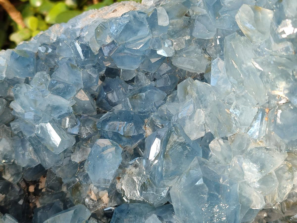 Natural Large Blue Celestite Geode Specimen x 1 From Sakoany, Madagascar - Toprock Gemstones and Minerals 