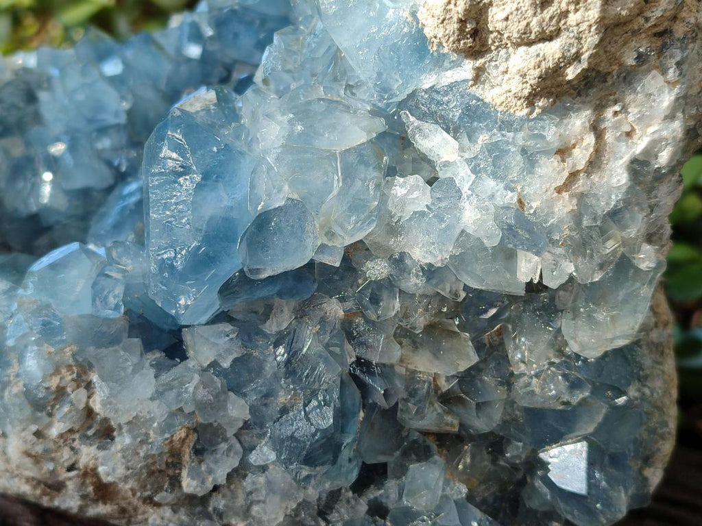Natural Large Blue Celestite Geode Specimen x 1 From Sakoany, Madagascar - Toprock Gemstones and Minerals 