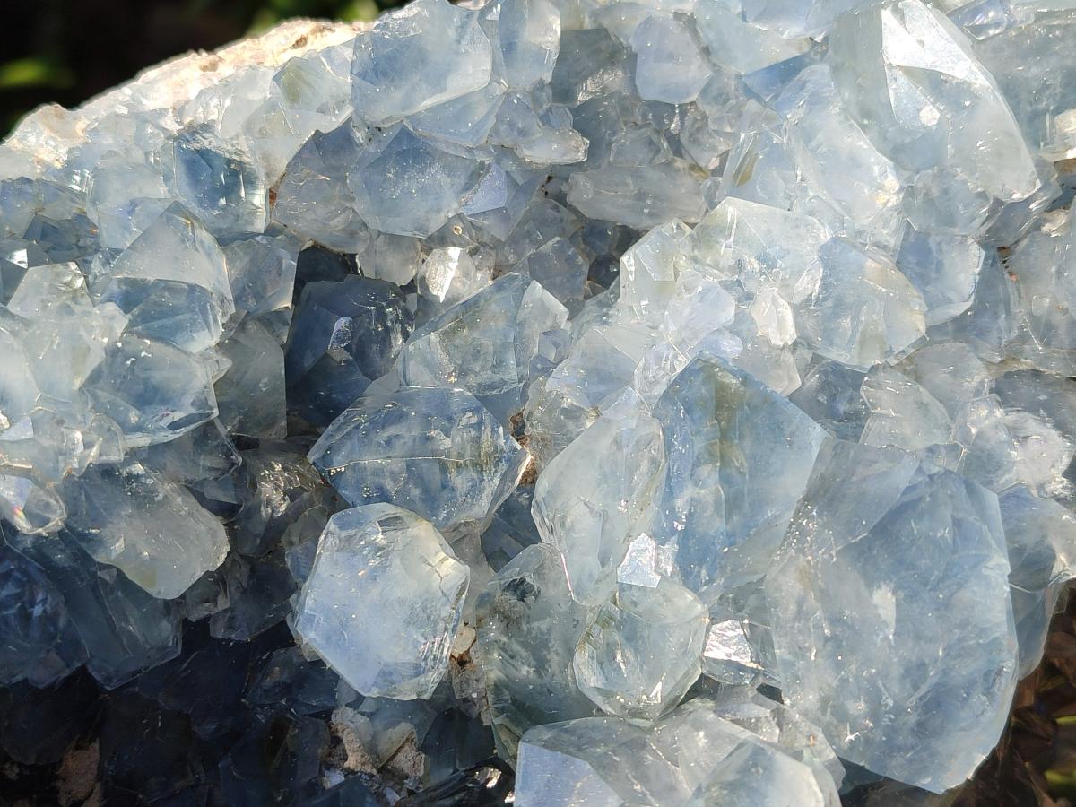 Natural Large Blue Celestite Geode Specimen x 1 From Sakoany, Madagascar - Toprock Gemstones and Minerals 